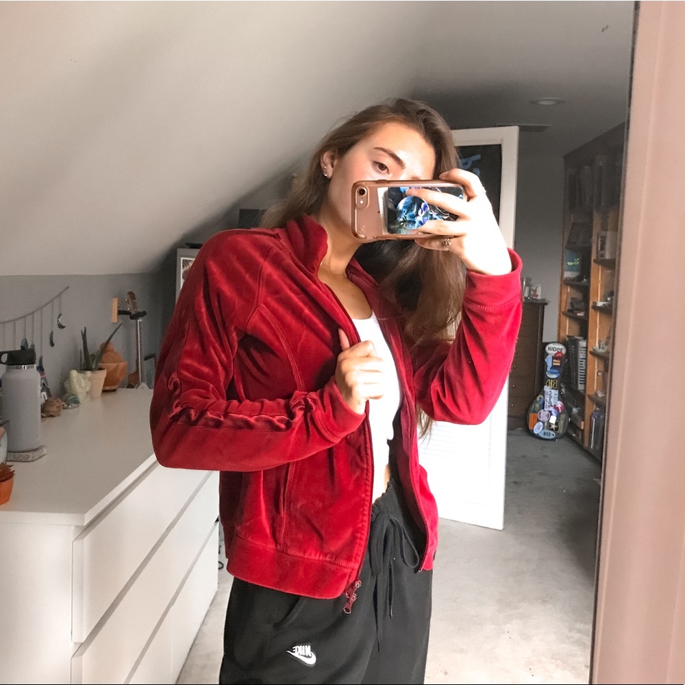 New York Laundry velvet track jacket